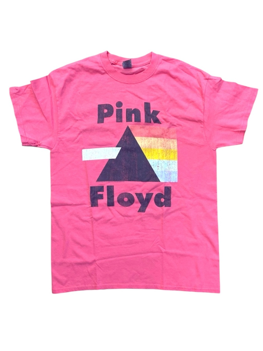 Pink Floyd Rock Band Tee Med Coral Darkside of the Moon Music Tour Alt Grunge